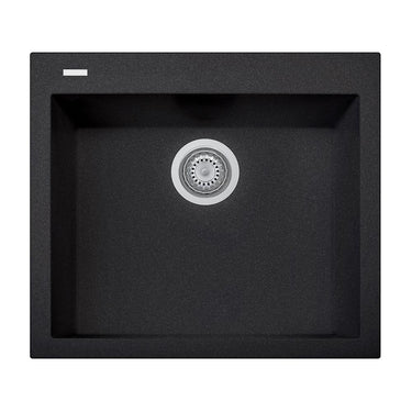 Latoscana Single Basin Drop-In Sink ON6010 Kitchen Sink Latoscana Black Metallic